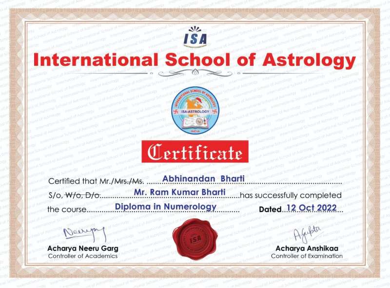 Diploma In Numerology